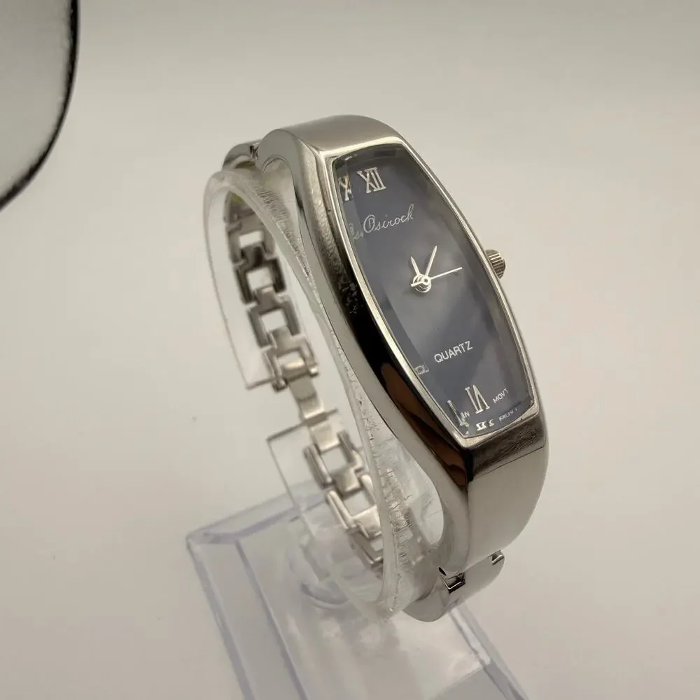 Elegant Vintage Osirock Women's Asymmetric Bangle Watch Working New Battery